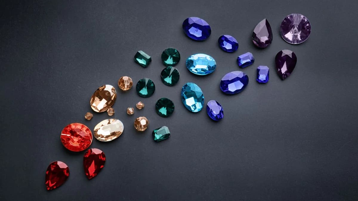 Precious gemstones illustration for gemstone guide article